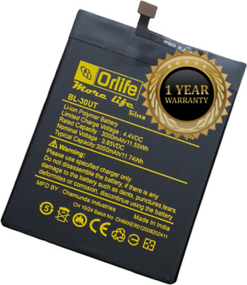 orlife Mobile Battery For  Tecno I3 Pro, BL-30UT (1 Year Replacement Warranty )