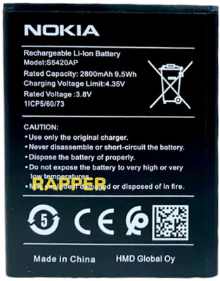 RAPPER Mobile Battery For  Nokia C1 TA-1165 S5420AP {2800mAH}