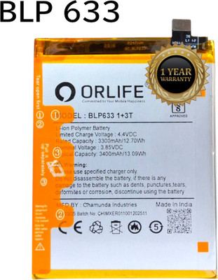 orlife Mobile Battery For  Oneplus 3T A3010 A3003, BLP633 1 Year Replacement Warranty