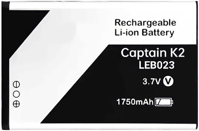 TokTon Mobile Battery For  Compatible Lava Captain K2/LEB023 1750mAh
