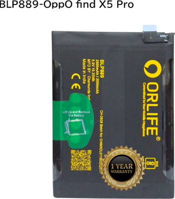 orlife Mobile Battery For  Oppo Find X5 Pro |BLP889( 1 Year Replacement Warranty )