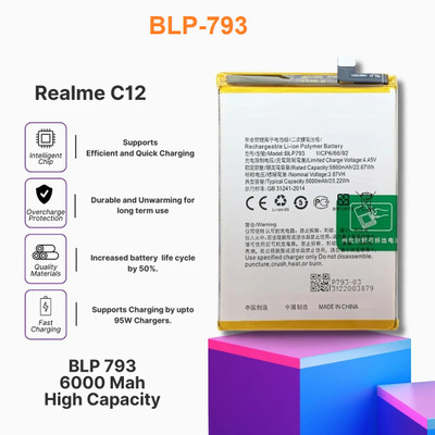 BKN Mobile Battery For  REALME Realme C12 / C13 / C15 / C25 / Narzo 20 / Narzo 50 BATTERY (6000 MAH)