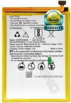 ZQTCIPRINO Mobile Battery For  Micromax ACBPN50M06 Micromax in 1 E6746/ E6523, E7533/ in Note 1 with 6 Months Warranty