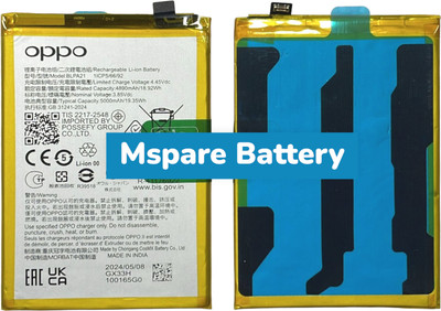 Mspare Mobile Battery For  Oppo A18 4G | Model BLP-A21 {5000mAH}