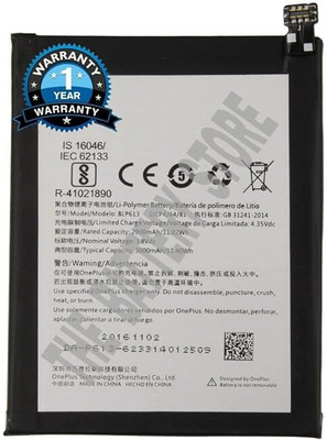 THE BATTERY STORE Mobile Battery For  Oneplus BLP613 Battery for Oneplus 3 A3003 SM-A3000 with 1 Year Warranty