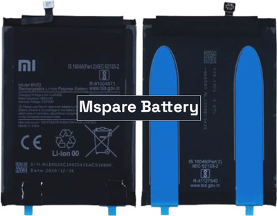 Mspare Mobile Battery For  Xiaomi Redmi Mi Note 9 Pro | Model BN52 {5000mAH}
