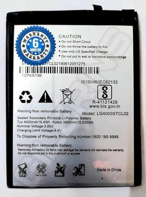 GILERINS Mobile Battery For  LG Original LG4000STCL02 LG W30 LMX440IM LMX440ZM with 6 Months Warranty