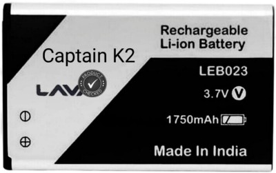 AEkert Mobile Battery For  Lava Captain K2 / LEB023 / 1750mAh