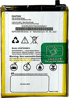 RAPPER Mobile Battery For  Micromax IN Note 2 (E7446) ACBPN50M10