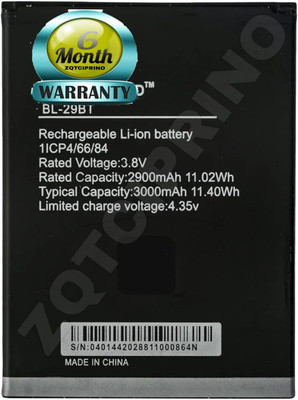 ZQTCIPRINO Mobile Battery For  Tecno Original BL-29BT Tecno Spark Go/Spark 4 Air / KC1 with 6 Months Warranty