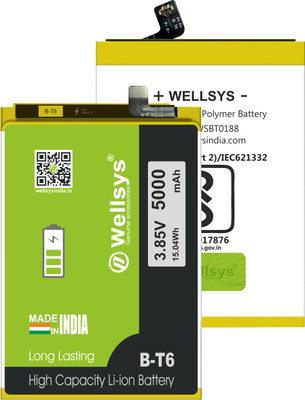 WELLSYS Mobile Battery For  Vivo T1 5G / iQOO Z6 5G (B-T6 5000mAh)
