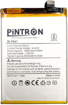 Pintron Mobile Battery For  Realme 8 Mobile Battery for Realme 8 / BLP841 Battery with 90 Days warranty.