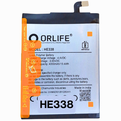 orlife Mobile Battery For  Nokia 2 TA-1029 TA-1035 TA-1007 , HE338 (1 Year Replacement Warranty )