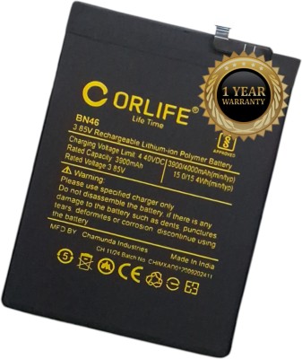 orlife Mobile Battery For  Xiaomi Note 6, Redmi 7. Redmi Y3, Redmi Note 8, N46 (1 Year Replacement Warranty)