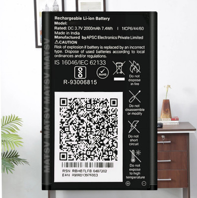 MATSV Mobile Battery For  Jio Phone F81E | TB20F | 2000mAh
