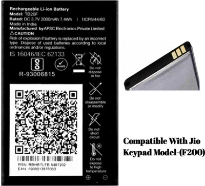 AEV Mobile Battery For  LYF All Jio Keypad Mobile 2000mAh