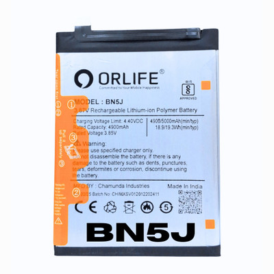 orlife Mobile Battery For  Xiaomi 12 5G, 12T Pro 5G, Poco X5 5G | BN5J (1 Year Warranty)