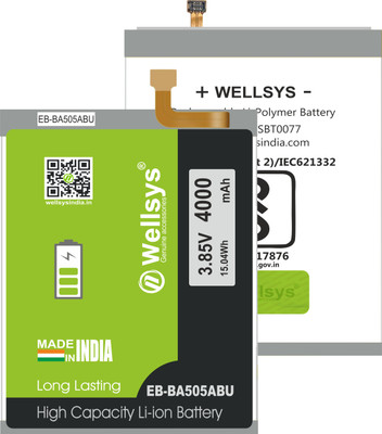 WELLSYS Mobile Battery For  Samsung Galaxy A20, A30, A30s, A50, and A50s (EB-BA505ABU) - 4000 MAH