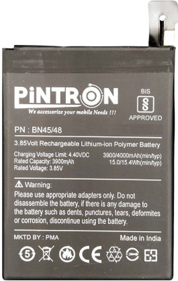 Pintron Mobile Battery For  MI Note 5pro / Note 6 pro Mobile Battery for MI Note 5pro / Note 6 pro / BN45/48 with 90 Days of Warranty