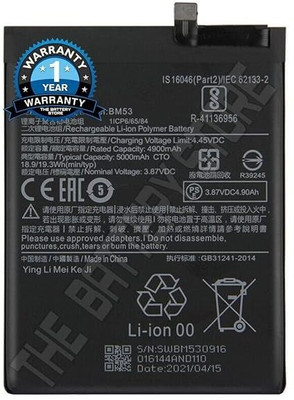 THE BATTERY STORE Mobile Battery For  Redmi BM53 Battery for Readmi 10T 5G /10T Pro 5G M2007J3SY with 1 Year Warranty