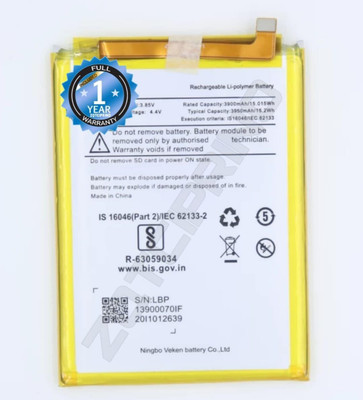 ZQTCIPRINO Mobile Battery For  Lava Original LEBP13900070 Battery for Lava Z66 with 1 Year Warranty