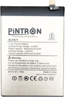 Pintron Mobile Battery For  Realme 8/8i for Realme 8/8i Mobile Battery for Realme 8/8i/BLP877 with 90 days of warranty