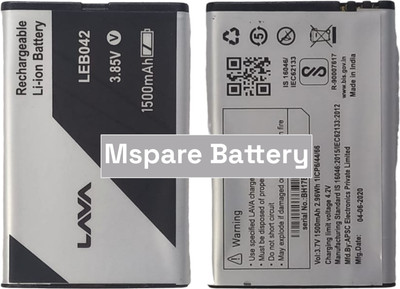 Mspare Mobile Battery For  Lava Z50,Z61 | Model LEB042 {1500mAH}