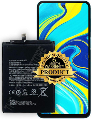 THE BATTERY STORE Mobile Battery For  Redmi BN52 Battery for Redmi Note 9 pro M2003J6B2G/ M2003JA6A11 with 6 Month warrenty