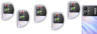 DAFFIN Back Camera Lens Glass Protector for POCO M6 5G(Pack of: 5)