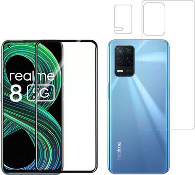Vatsin Front & Back Camera Lens Glass Protector for Realme 8 5G, Front and Back Tempered Glass Combo for Realme 8 5G(Pack of: 3)