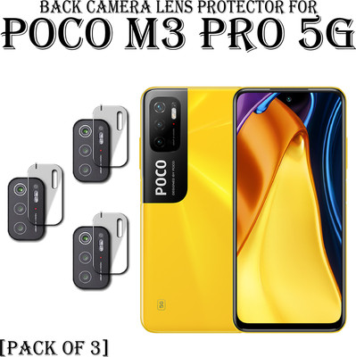 EJZATI Back Camera Lens Glass Protector for POCO M3 PRO 5G(Pack of: 3)