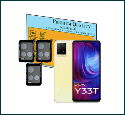 Hideous Back Camera Lens Glass Protector for Vivo Y33T(Pack of: 3)
