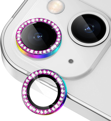 CASESILY Back Camera Lens Glass Protector for CASESILY Apple iPhone 14 Plus Diamond Stone Sparkling Ring Protector(Pack of: 2)