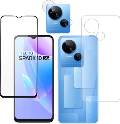 Vatsin Front & Back Camera Lens Glass Protector for Tecno Spark 10 5G, Front and Back Tempered Glass Combo for Tecno Spark 10 5G(Pack of: 3)