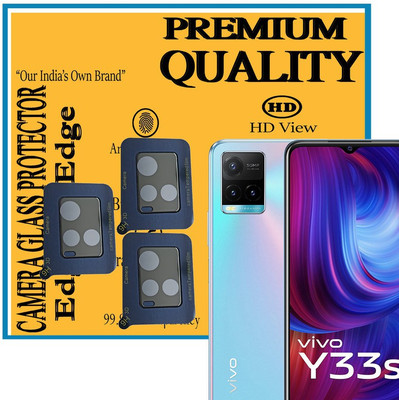 HIRDESH Back Camera Lens Glass Protector for Vivo Y33s(Pack of: 3)