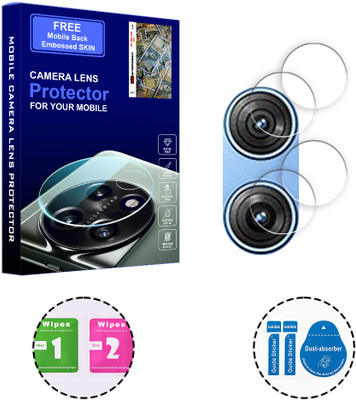 SOMTONE Back Camera Lens Glass Protector for Motorola Moto G64 5G (FREE 1 MOBILE EMBOSSED SKIN) CAMERA LENS PROTECTOR(Pack of: 2)