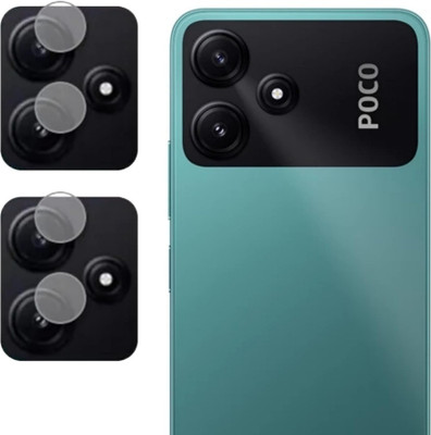 RANKART Back Camera Lens Glass Protector for Poco M6 Pro 5G With 9H Hardness, Anti-Shock, Air Bubble Free, Ultra HD(Pack of: 2)