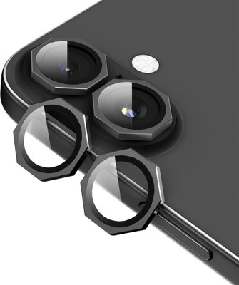 CASELIA Back Camera Lens Ring Guard Protector for Apple iPhone 16, iPhone 16 Sapphire Octagonal Camera Lens Protector(Pack of: 2)
