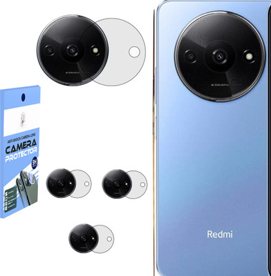 SHIVATRIX Back Camera Lens Glass Protector for REDMI A3, [Unbreakable Flexible Polycarbonate Material](Pack of: 4)