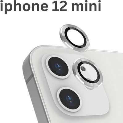 Covershub Back Camera Lens Glass Protector for Apple iPhone 12 mini Ring (Silver)(Pack of: 1)