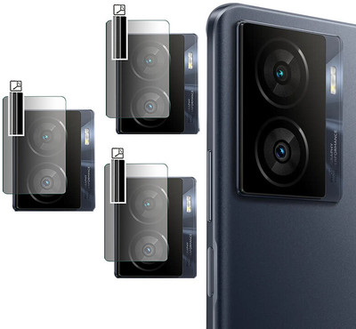 DOUMOF Back Camera Lens Glass Protector for IQOO Z7x 5G BACK CAMERA(Pack of: 3)