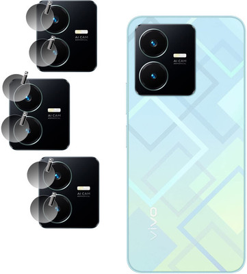 DAFFIN Back Camera Lens Glass Protector for Vivo Y22(Pack of: 3)