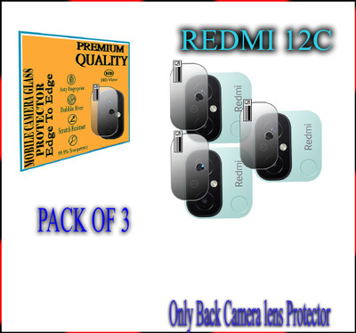 EZGER Back Camera Lens Glass Protector for Redmi 12C.(Pack of: 3)