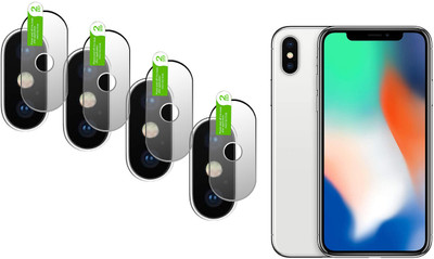 DAFFIN Back Camera Lens Glass Protector for iphone x(Pack of: 4)