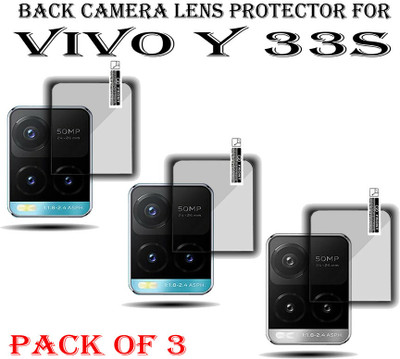 HIRDESH Back Camera Lens Glass Protector for Vivo Y33S(Pack of: 3)