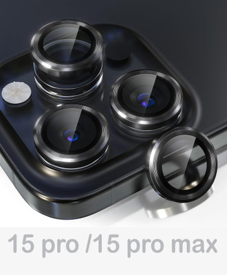 EJZATI Back Camera Lens Ring Guard Protector for iPHONE 15 PRO/15 PRO MAX, BLACK RING GUARD(Pack of: 1)
