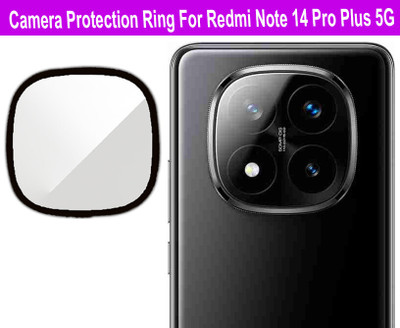 Zyxo Back Camera Lens Ring Guard Protector for Redmi Note 14 Pro Plus 5G [ Black Metal Ring with 9H Glass] Set of 1(Pack of: 1)