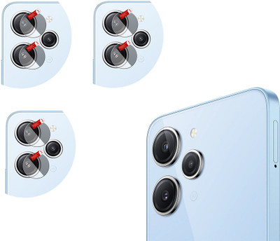Hideous Back Camera Lens Glass Protector for Redmi 12|MI 12(Pack of: 3)
