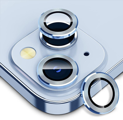 Qausain Back Camera Lens Glass Protector, Camera Lens Ring Guard Protector for iPhone 14 Plus(Pack of: 2)