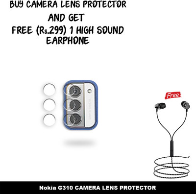 SOMTONE Back Camera Lens Glass Protector for F1-Nokia G310 CAMERA LENS GUARD WITH 1 HIGH SOUND EARPHONE FREE(Pack of: 2)